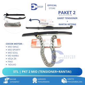 5TL PAKET 2 KARET TENSIONER + RANTAI KETENG MIO SMILE SPORTY SOUL / VEGA ZR / LIDAH / RANTAI MESIN