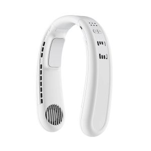 ZUZG Portable Cooling Semiconductor Neck Fan Rechargeable 4000mAh Hand Free Bladeless Hanging Neck Fan