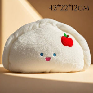 Quivlox Dumpling Plush Pillow Super Soft PP Pearl Cotton Filling Embroidery Designs Washable All Ages Gift