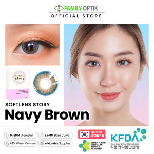 [LADYNAYOAN APPROVED] Navy Brown Monthly Softlens Warna Korea Premium