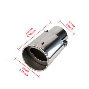 JDMGRAM Universal Car Exhaust Tip Muffler Chrome Auto Rear Stainless Steel Pipe Rainbow Vehicle Tail Pipe Automobile Exterior Accessories