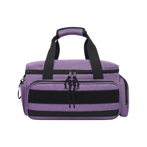 Padded Handle Tool Carry Bag With Wide Opening And Two Way Zippered Access Work Organizer with Elastic Bands
