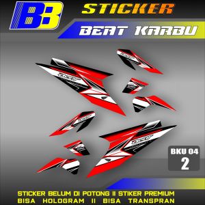 Striping Beat Karbu BISA HOLOGRAM 2008 2009 2010 2011 2012 Variasi Sticker Stiker bku 4