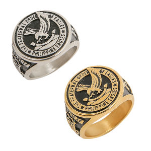 Stainess Steel Fraternal Order of Eagles ATE Ring Best Gifts for Women Size 6-10