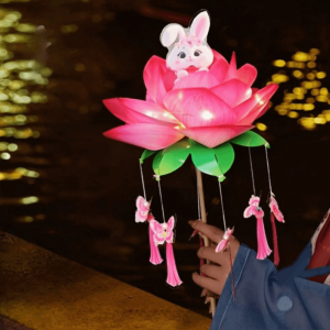 YOUTH HOME mid autumn festival lantern 中秋节灯笼diy Rabbit Mid-Autumn Festival Lantern Handmade Luminous Lotus Lantern DIY Material Kit Ancient Style Handheld Light Chinese