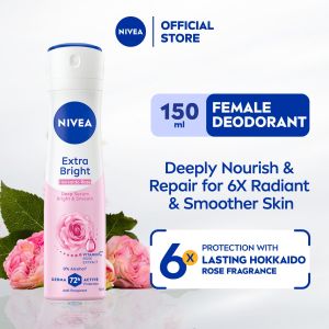 NIVEA Female Deodorant Spray - Hokkaido Rose / Anti Bacterial / No Sweat / Fresh / Perfume / Fresh / Twin Pack / 150ml