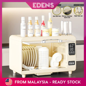 Edens Multifunctional Bowl Rack Desktop Bowl And Chopsticks Disinfection Cabinet Household Drying Drain Storage Rack Dustproof Storage Rack-Fulfilled by Edens