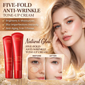 Five Step Anti Wrinkle And Brightening Cream Whitening Anti Aging Waterproof 3 In 1 Skincare And Makeup五重抗皱提亮素颜霜