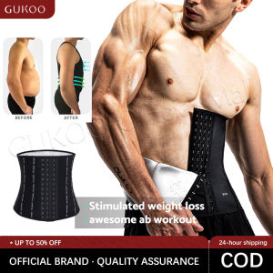 GUKOO Men Slimming Body Shaper Sauna Sweat Belt Waist Trainer Corsets Belly Band Sport Girdle Modeling Straps Stomach Wraps Fat Burner