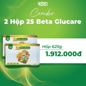 Combo 2 Hộp Giấy Sữa Hạt Ngũ Cốc 25 Beta Glucare cho Người Tiểu Đường - Green Nutri (Hộp 625g)