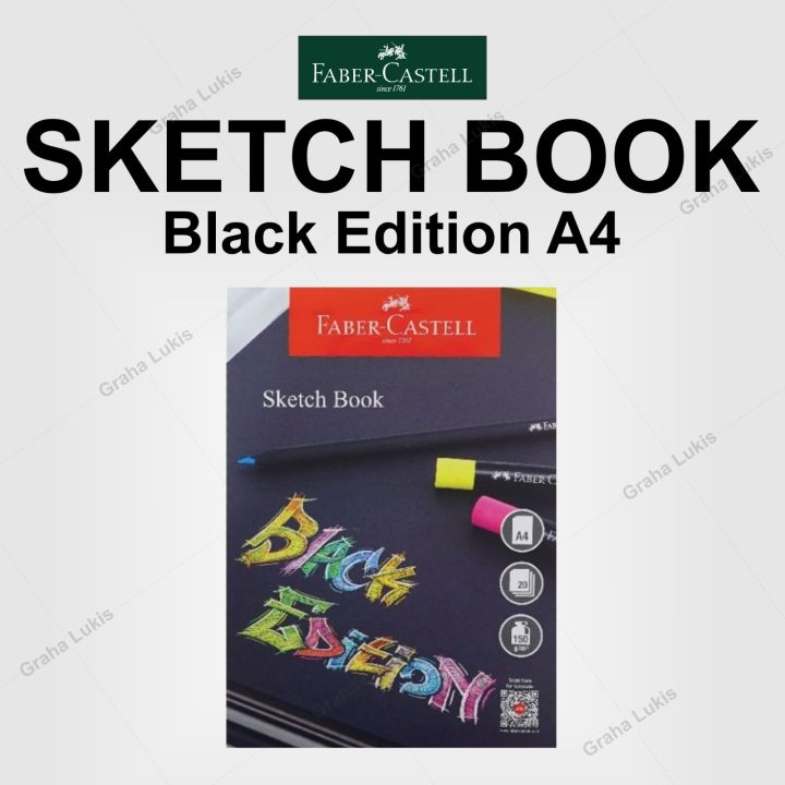 Faber Castell BLACK EDITION SKETCHBOOK A4 Buku Gambar Black - Main Image