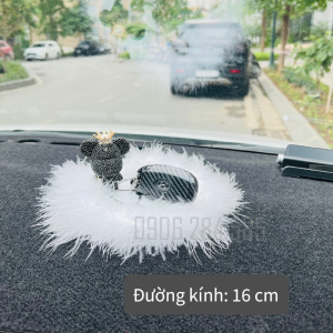 Thảm Lông Để Taplo Ô Tô Sang Chảnh Thảm Lông Ngọc Trai Để Taplo Trang Trí Xe Hơi