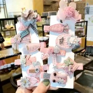 Jepit rambut anak model kelinci bunga