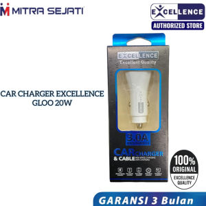 EXCELLENCE Car Charger Gloo 20W Charger Handphone Pengisian Daya Cepat Original High Quality