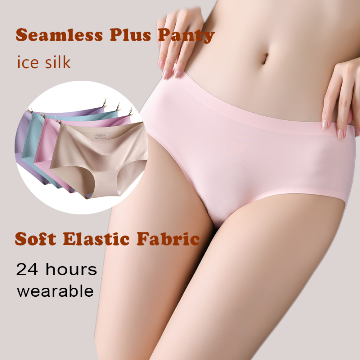 Women Seamless Panty underwear panties ice silk Panties Breathable Mid Rise  Sexy Plus Panty Panties