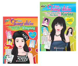 SÁCH - combo 2c Sách trang điểm thần tượng âm nhạc Hàn Quốc - WONYOUNG & KARINA (thỏa súc sáng tạo cùng sticker trong suốt)