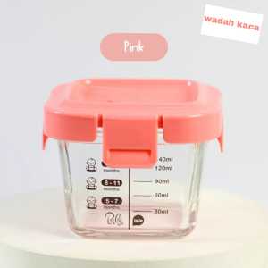 Tempat Mpasi Kaca Wadah Mpasi Kaca Penyimpanan Mpasi Glass Baby Food Container