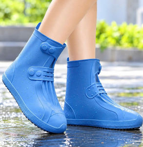 Ủng Bọc Giày Đi Mưa Gấp Gọn Dễ Mang Và Tháo Hạn Chế Nước Bắn Đế Vân Nổi Tăng Độ Bám Khi Trời Mưa