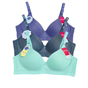 Bra Sorex 9814 Silky Soft | Bh Wanita Sorek Polos Tanpa Kawat Busa Sedang
