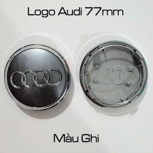 <Audi> Ốp chụp mâm cho xe Audi Logo xe Audi ốp mâm (Lazang) (đường kính 77mm). Q3 Q5 Q7.  Chất liệu nhựa ABS cao cấp.