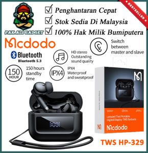 MCDODO TWS HP 329 Wireless Bluetooth Earphones Stereo Authentic Sports In-Ear Headphones