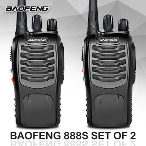 HT Murah 2 Pasang BF 888s Terbaru 2023 Walkie Talkie Jarak Jauh 5KM Radio 5 Watt Baterai kapasitas besar 1500 mAh Outdoor/Hotel/Construction Site 16 saluran