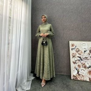 NEW DRESS SALWA GAMIS BRUKAT EXLUSIVE NADINE SERAGAM WISUDA KONDANGAN BRIDESMAID PESTA MODEL PREMIUM MEWAH TERBARU