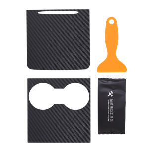 คอนโซลกลางรถฟิล์มป้องกันเหมาะสำหรับ Tesla รุ่น3 /Y สติกเกอร์รูปแบบคาร์บอนไฟเบอร์อุปกรณ์ปรับเปลี่ยนภายในรถยนต์38.8*19.2ซม.