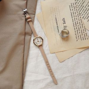 ALOY ANKL001 - Jam Tangan Casual Wanita Analog Kecil Dial Bulat Dengan Strap Pu Leather Korean Fashion