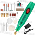 24pcs/Set Mesin Gerinda Mini Elektrik 100V-240V Pengaturan Tanpa Langkah Kecepatan Electric Grinder Mengukir Alat Pena Bor Mini Alat Pena Ukir Listrik Penggiling 3000-18000 Putaran/Menit untuk Milling Polishing. 
