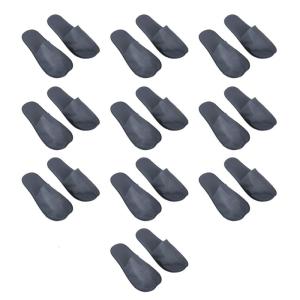 10 Pairs High Quality Disposable Closed Toe Slippers for Hotels SPAs Indoor Guests and Family Travel Convenience Shoes