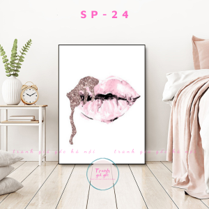 Tranh trang trí beauty salon shop thời trang tiệm tóc mi móng chất liệu canvas đã gồm có khung gắn móc treo tặng đinh treo 3 chân đủ size