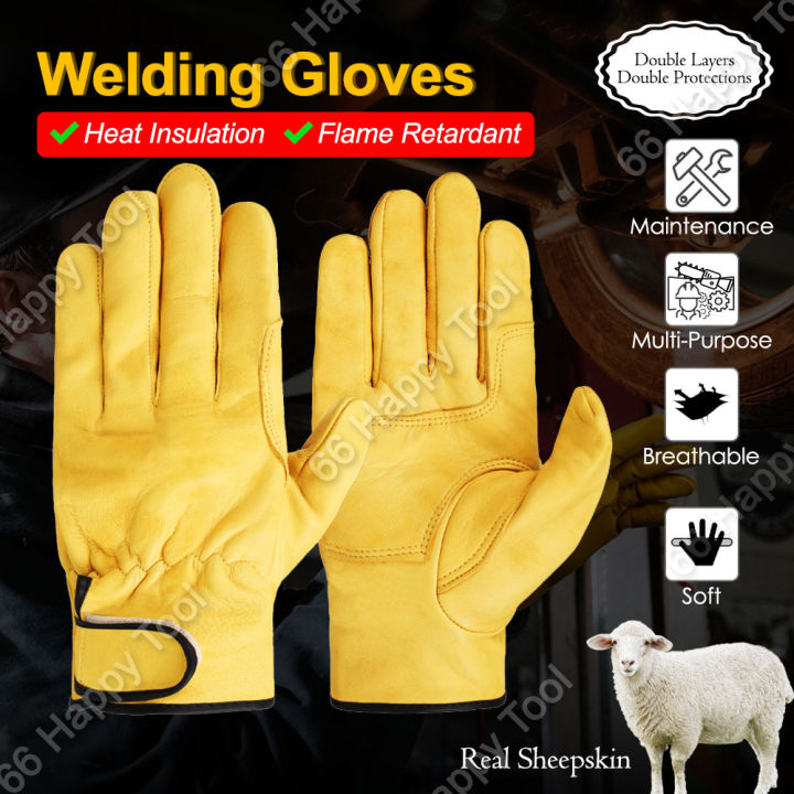 Safety Welding Gloves Single / Double Layer Industry Protection Working