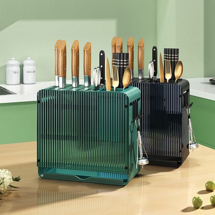 Knife Holder Block Chopstick Cutlery Drainer Kitchenware Storage Rack
