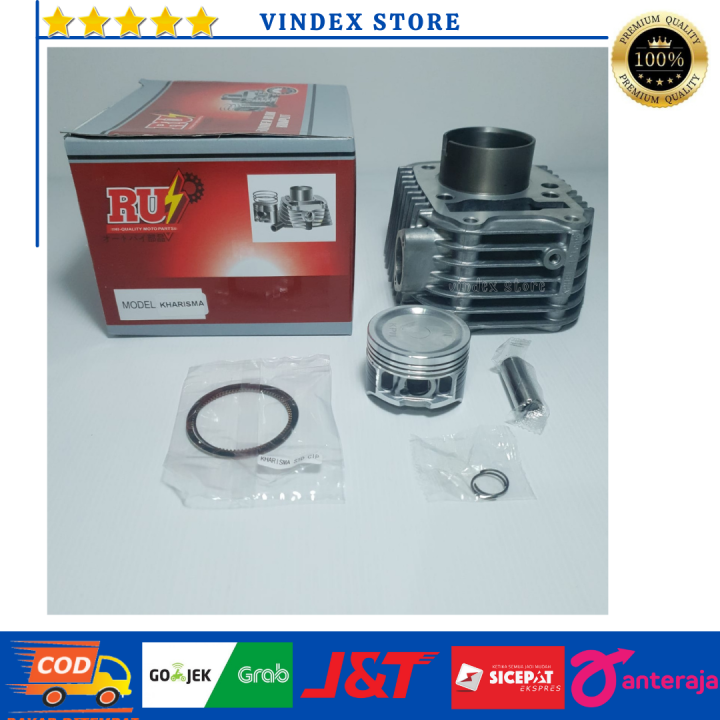 Blok Seher Boring Block Cylinder Set Komplit Ring Piston Kit Karisma Kph Supra X Karbu