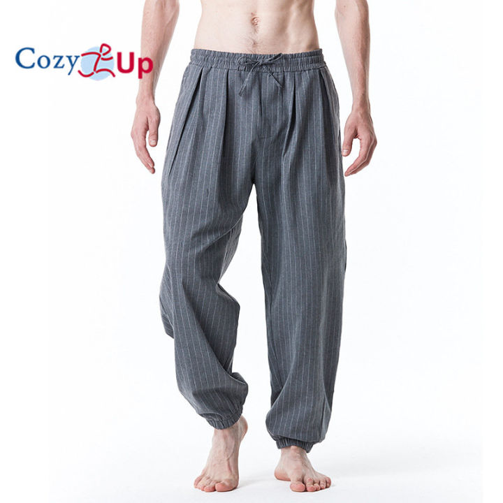 Cozy Up Vertical Striped Joggers Pants Men Casual Hip Hop Harem