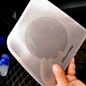 Vemart alphard vellfire 2015-2021 car audio sound effect cover frame stainless steel accessories
