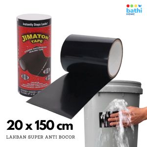 BATHI JM20B Lakban Super Anti Bocor PVC Hitam 20x150cm Waterproof Tape