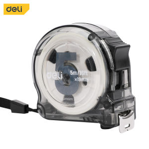 Deli ตลับเมตร ตลับเมตรหุ้มยาง ตลับเมตรพกพา 3 5 เมตร มีกันกระแทก กันตก ความแม่นยำสูง พกพาสะดวก ใช้งานง่าย measuring tape