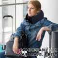 Coslife Portable Travel Neck Pillow for Airplane 100% Pure Memory Foam Travel Pillow for Flight Headrest Sleep. 