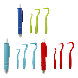 Essential ตัดแต่งขนสัตว์เลี้ยง4ชิ้นเห็บหมัดอุปกรณ์กำจัด ABS ออกแบบตามหลักสรีรศาสตร์สำหรับสุนัขแมว