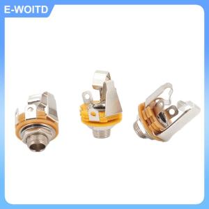 YUYIN4 10pcs set All Electric Guitar Bass Guitar 6.5mm Female Dual Channel Jack Socket Electric Guitar Input Jack DIY Accessories