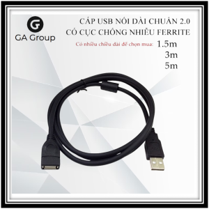 Dây cáp nối dài USB dài 1.5M - 5M - Cáp USB nối dài chuẩn cáp 2.0