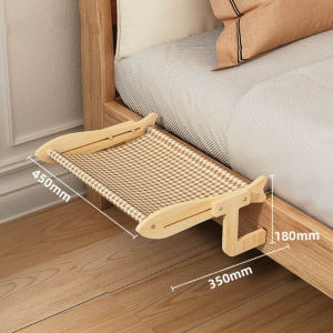 HATELI Ghế ngồi cho mèo trên bệ cửa sổ thiết kế võng chỉnh hình với khung gỗ cứng cao cấp và kim loại chắc chắn giường ngủ cho mèo lớn và mèo con võng cho mèo