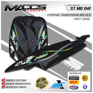 STIKER STRIPING TRANSPARAN MIO SPORTY MAXDECAL - NEW DESIGN STRIPING TRANSPARAN MIO AMORE  KODE ST MO 04