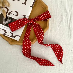 New versatile polka dots style silk scarf for women twilly scarf for bags handle headband for women hair accessories for women SJ0879