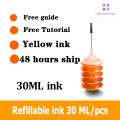 30ml Yellow ink For HP 60 61 62 63 65 67 678 680 682 901 Conan 745 810 645 445  245 47 88. 