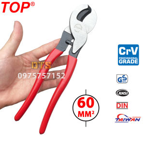 Kìm cắt cáp điện công nghiệp 60MM2 hãng TOP Đài Loan kéo cắt cáp điện cộng lực đầu lớn thép CR-V đúc nguyên khối chịu lực cao