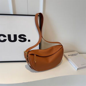Cross-border high-end first-layer cowhide womens bag fashionable new style genuine leather shoulder bag large-capacity dumpling bag