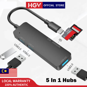 HGV USB C Hub to HDMI-Compatible VGA Adapter Hub with 4K 1080P Super Speed Multi USB 3.0 Adapter 4  6 8 11 in 1 Type C HUB for Laptop MacBook PC Computer Accessories
